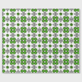 緑のパターン ラッピングペーパー (フラット)