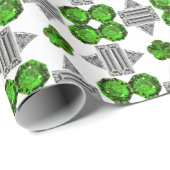 緑のパターン ラッピングペーパー (ロールコーナー)