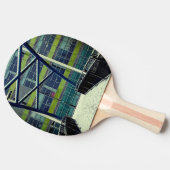 緑のパターン 卓球ラケット (横)