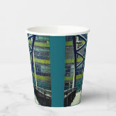 緑のパターン 紙コップ (左)