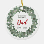 緑のパパを愛パーソナライズされたして セラミックオーナメント (正面)