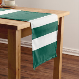 緑のパモダンタストライプのーン ショートテーブルランナー