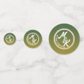 緑のパーソナライズされたお祝い コンフェッティ (裏面)