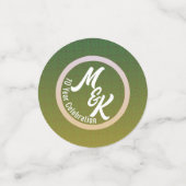 緑のパーソナライズされたお祝い コンフェッティ (スモール正面)