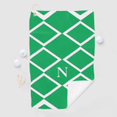 緑のパーソナライズされたダイヤモンド三角形 ゴルフタオル (インサイチュ)