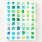 緑のパーソナライズされたパターンのスケッチブック ノートブック (裏面)