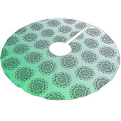 緑のパーソナライズされたフェードマンダラクリスマススカート ブラッシュドポリエステルツリースカート (アングル)