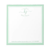 緑のパーソナライズされた名前 |メモ帳から ノートパッド (正面)