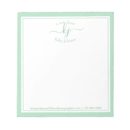 緑のパーソナライズされた名前 |メモ帳から ノートパッド