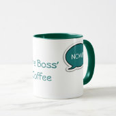 緑のパーソナライズされた吹き出しコーヒーマグ マグカップ (正面右)