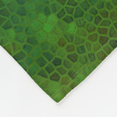 緑のパーソナライズされた恐竜の隠れ家 フリースブランケット (角)