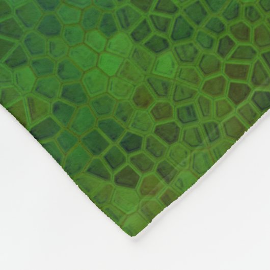 緑のパーソナライズされた恐竜の隠れ家 フリースブランケット (角)