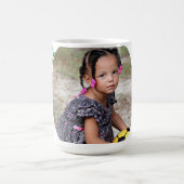 緑のパーソナライズされた葉の花模様1-image コーヒーマグカップ (中央)