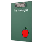 緑のパーソナライズされた黒板先生クリップボード クリップボード (左)