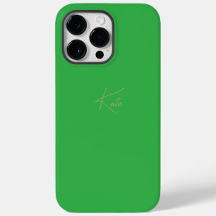 緑のパーソナライズされたiPhoneケーススクリプト名 Case-Mate iPhone 14 Pro Maxケース