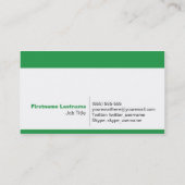 緑のパーソナルネットワーキングの名刺 名刺 (裏面)