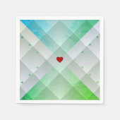 緑のパーティー スタンダードカクテルナプキン (正面)