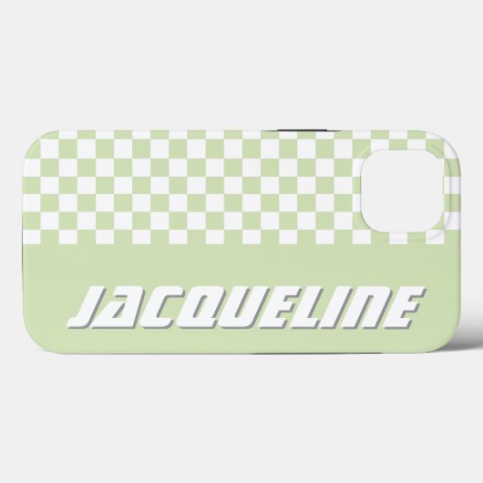 緑のパ市松模様にターン Case-Mate iPhoneケース (裏面 (横))