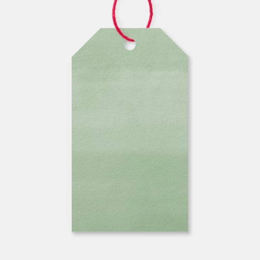 緑のヒイラギの赤い金ゴールドの水色クリスマス ギフトタグ (裏面)