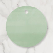 緑のヒイラギ赤金ゴールド水の色のギフトラベル フェイバータグ (裏面)