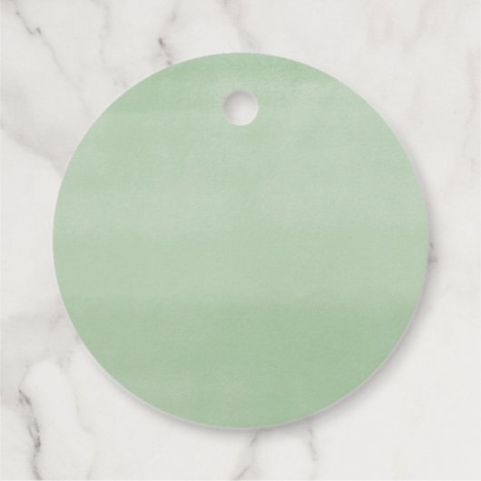 緑のヒイラギ赤金ゴールド水色ベビーシャワー フェイバータグ (裏面)