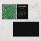 緑のヒスイの中国のなドラゴンの彫刻 名刺 (正面/裏面)
