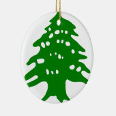 緑のヒマラヤスギ/レバノンのヒマラヤスギ セラミックオーナメント (右)