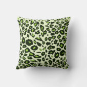 緑のヒョウのプリント クッション (裏面)