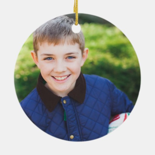 緑のビデオゲームコントローラ子供のクリスマス セラミックオーナメント (裏面)