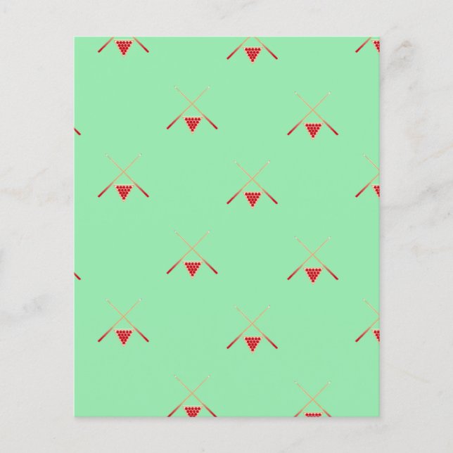 緑のビリヤード台 (正面)