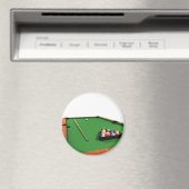 緑のビリヤード感じ台のプールボール： マグネット (インサイチュ (食洗機))