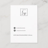 緑のビロードの明かりの紐ネックレスバンドディスプレイ  名刺 (裏面)