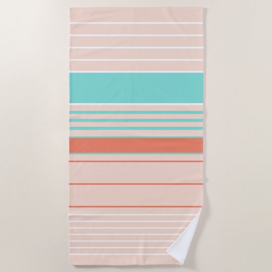 緑のビーチタオルのTouchで鋭いピーチ ビーチタオル (正面)