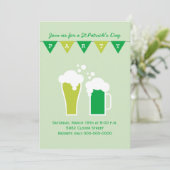 緑のビールセントパトリックデーパーティー 招待状 (スタンド正面)