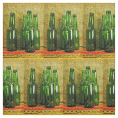 緑のビール瓶の生地 ファブリック (見本)