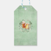 緑のビール&応援大人の男の誕生日パーティー ギフトタグ (裏面)