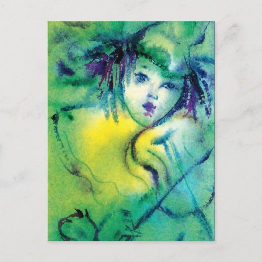 緑のピエロ ポストカード (正面)