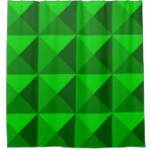 緑のピラミッド シャワーカーテン (正面)