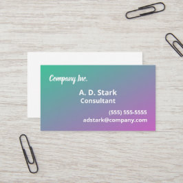 緑のピンクのグラデーション名刺 名刺