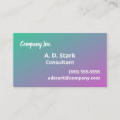 緑のピンクのグラデーション名刺 名刺 (正面)