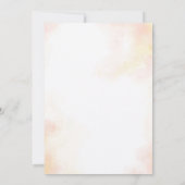 緑のピンクのローズイスラム教結婚教徒 招待状 (裏面)