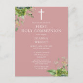 緑のピンクの最初の聖なる聖餐式を保存 ポストカード (正面)