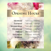 緑のピンクの水の色の開口時間ウィンドウの付着 ウィンドウサイン (シート3)