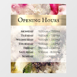 緑のピンクの水の色の開口時間ウィンドウの付着 ウィンドウサイン