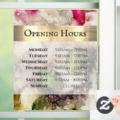 緑のピンクの水の色の開口時間ウィンドウの付着 ウィンドウサイン (ホーム)