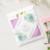 緑のピンクの水色のカスタムウェディングを多汁 フェイバーバッグ (封をした状態)