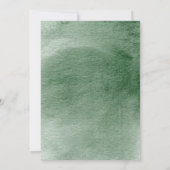 緑のピンクの花リースカップルのシャワー 招待状 (裏面)