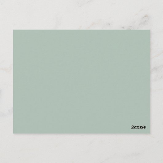 緑のピンクの赤面結婚のバケットリストカード ポストカード (裏面)