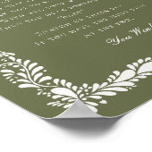 緑のピンクタラベラタイルは赤ちゃんシャワーゲームを言わない ポスター (角)