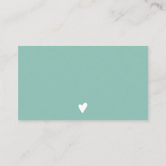 緑のピンクフローラの水の色の感謝してい順序 名刺 (裏面)